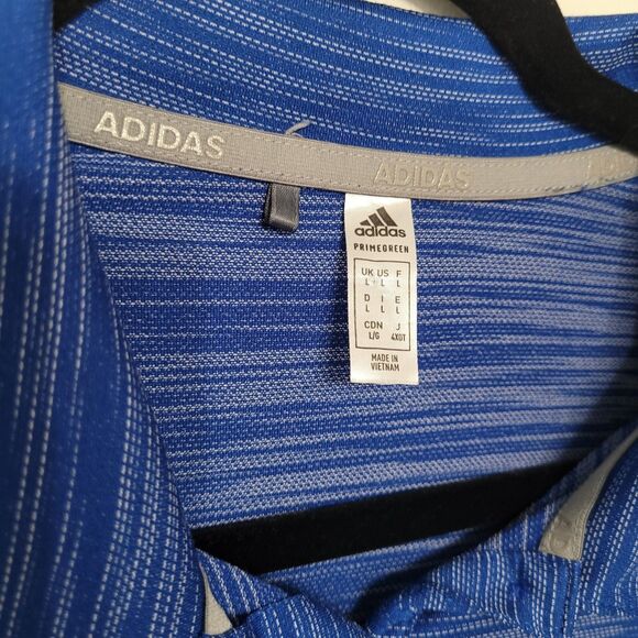 Adidas Golf Polo Shirt Women's Medium Blue Heathered Stretch Athletic - Picture 4 of 6